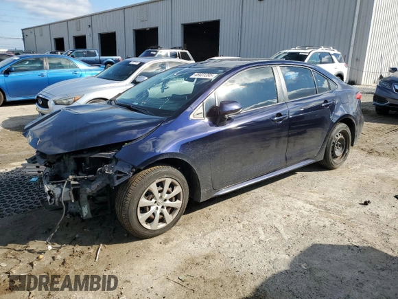 2021 Toyota Corolla LE with VIN JTDEPMAEXMJ176427, listed as a Copart auction lot 46401395 with 64,401 mi miles and Non Repairable. Bid and sale history available at carsss.com. Image 1.