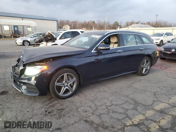 2017 Mercedes-Benz E-Class E 400 Luxury with VIN WDDZH6GB4HA197826, listed as a Copart auction lot 82554174 with 92,824 mi miles and Salvage Title. Bid and sale history available at carsss.com. Image 1.