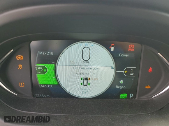 2021 Chevrolet Bolt EV Premier with VIN 1G1FZ6S04M4106586, listed as a Copart auction lot 54701745 with 72,686 mi miles and Salvage title. Bid and sale history available at DreamBid. Image 9.