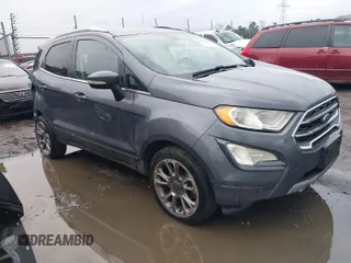 2018 Ford EcoSport Titanium z VIN MAJ3P1VE5JC203412, wystawiony jako IAAI lot #41578419 z przebiegiem 91 403 mil mil oraz . Historia ofert i sprzedaży dostępna na DreamBid. Obrazek 1.