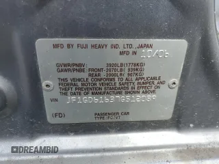 2007 Subaru Impreza i z VIN JF1GD61637G512089, wystawiony jako Copart lot #50470085 z przebiegiem Nie podano mil oraz Czysty tytuł • Clean title. Historia ofert i sprzedaży dostępna na DreamBid. Obrazek 12.
