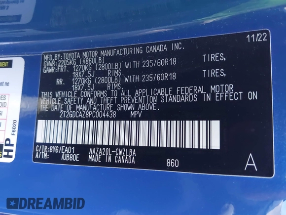 2023 Lexus NX with VIN 2T2GDCAZ8PC004438, listed as a IAAI auction lot 41113323 with 29,524 mi miles. Bid and sale history available at carsss.com. Image 9.