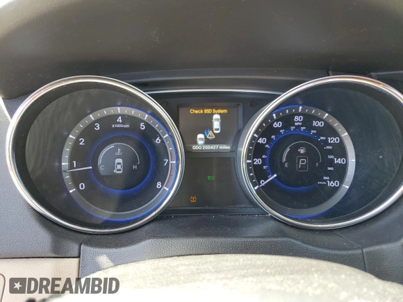2014 Hyundai Sonata SE with VIN 5NPEC4AC7EH822687, listed as a Copart auction lot 51841415 with 200,427 mi miles and Salvage Title. Bid and sale history available at DreamBid. Image 9.