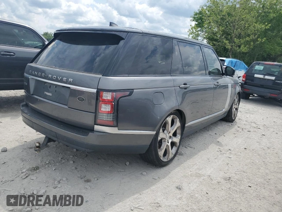 2017 Land Rover Range Rover z VIN SALGS5FE9HA356728, wystawiony jako Copart lot #58691065 z przebiegiem 122 893 mil mil oraz Czysty tytuł • Clean title. Historia ofert i sprzedaży dostępna na DreamBid. Obrazek 3.