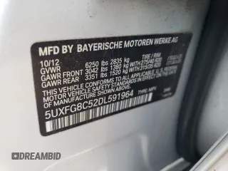 2013 BMW X6 xDrive50i with VIN 5UXFG8C52DL591964, listed as a Copart auction lot 50694834 with 110,892 mi miles and Clean Title. Bid and sale history available at carsss.com. Image 13.