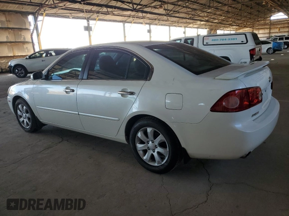 2007 Kia Optima EX with VIN KNAGE124075087981, listed as a Copart auction lot 47315435 with 146,655 mi miles and Salvage Title. Bid and sale history available at carsss.com. Image 2.