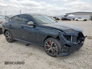 2022 BMW X6 M50i z VIN 5UXCY8C09N9J10045, wystawiony jako Copart lot #57225715 z przebiegiem 54 024 mil mil oraz Szkoda całkowita • Salvage title. Historia ofert i sprzedaży dostępna na DreamBid. Obrazek 4.
