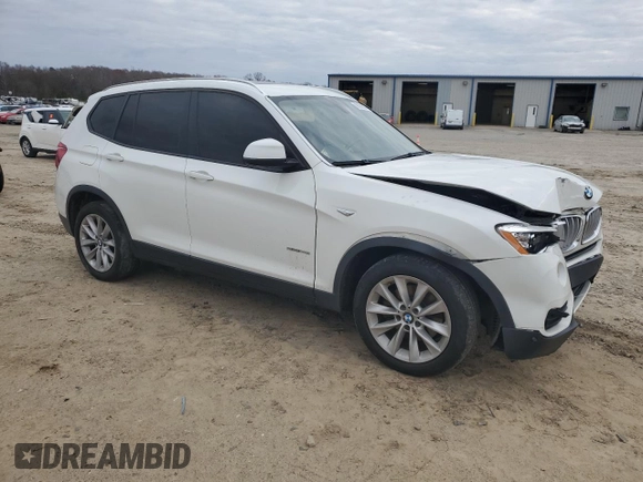 2016 BMW X3 sDrive28i with VIN 5UXWZ7C5XG0R31677, listed as a Copart auction lot 86066624 with 82,811 mi miles and Salvage Title. Bid and sale history available at DreamBid. Image 4.