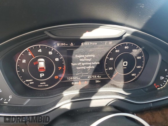2018 Audi Q5 Premium with VIN WA1ANAFY9J2014052, listed as a Copart auction lot 46989835 with 126,505 mi miles and Salvage Title. Bid and sale history available at DreamBid. Image 9.
