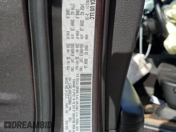 2018 Dodge Durango SXT с VIN 1C4RDJAG9JC359800, выставлен на аукционе Copart как лот 52737065 с пробегом 171 202 миль миль и Списание • Salvage title. История ставок и продаж доступна на DreamBid. Изображение 15.