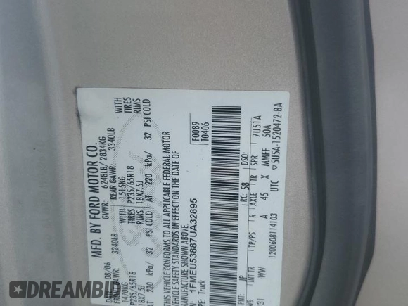 2007 Ford Explorer Sport Trac Limited z VIN 1FMEU53887UA32895, wystawiony jako Copart lot #54661435 z przebiegiem 195 022 mil mil oraz Szkoda całkowita • Salvage title. Historia ofert i sprzedaży dostępna na DreamBid. Obrazek 12.