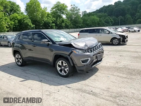 2020 Jeep Compass Limited with VIN 3C4NJDCB3LT146861, listed as a Copart auction lot 61550035 with 59,611 mi miles and Salvage title. Bid and sale history available at DreamBid. Image 14.