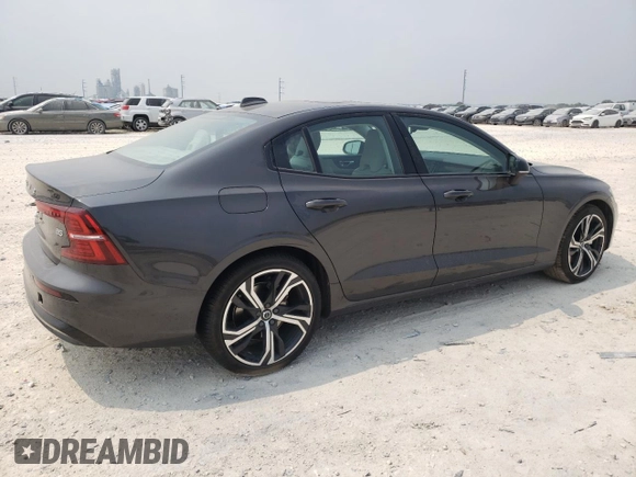 2024 Volvo S60 Core Dark Theme with VIN 7JRL12FK6RG308441, listed as a Copart auction lot 57356794 with 2,740 mi miles and Salvage Title. Bid and sale history available at carsss.com. Image 3.