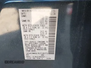 2016 Nissan Pathfinder Platinum with VIN 5N1AR2MM0GC621875, listed as a IAAI auction lot 42049577 with 70,759 mi miles and . Bid and sale history available at DreamBid. Image 9.