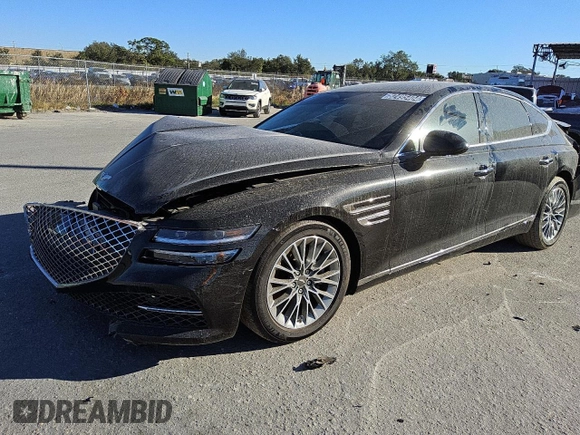 2024 Genesis G80 2.5T z VIN KMTGB4SC7RU225336, wystawiony jako Copart lot #82495404 z przebiegiem 16 873 mil mil oraz Nie do naprawy • Non repairable. Historia ofert i sprzedaży dostępna na DreamBid. Obrazek 1.