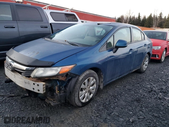 2012 Honda Civic z VIN 2HGFB2F4XCH015617, wystawiony jako Copart lot #49930735 z przebiegiem 255 864 mil mil oraz Szkoda całkowita • Salvage title. Historia ofert i sprzedaży dostępna na DreamBid. Obrazek 1.