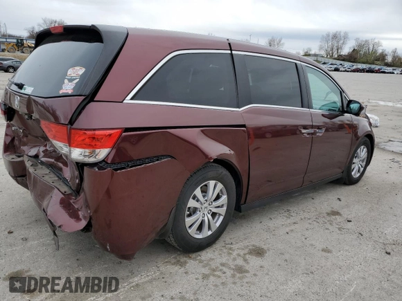 2016 Honda Odyssey EX-L with VIN 5FNRL5H6XGB090502, listed as a Copart auction lot 50062145 with 75,950 mi miles and Salvage Title. Bid and sale history available at carsss.com. Image 3.