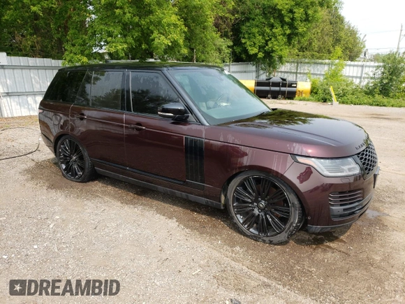 2020 Land Rover Range Rover P525 HSE with VIN SALGS2SE1LA594442, listed as a Copart auction lot 55792435 with 24,799 mi miles and Clean title. Bid and sale history available at DreamBid. Image 4.