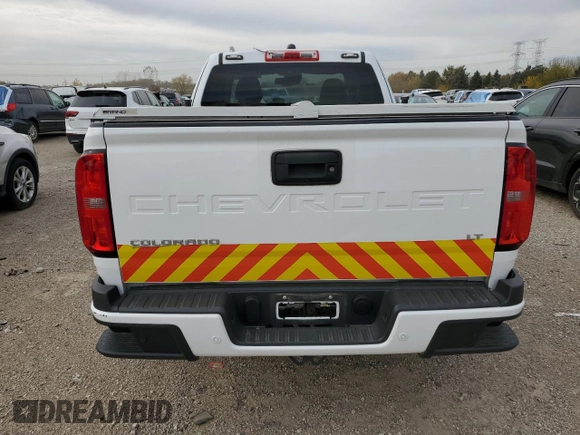 2021 Chevrolet Colorado 2WD LT with VIN 1GCHSCEA0M1251987, listed as a Copart auction lot 77485044 with 49,443 mi miles and Clean Title. Bid and sale history available at carsss.com. Image 6.
