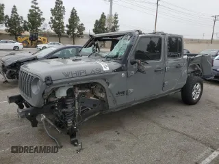 2020 Jeep Gladiator Sport S с VIN 1C6HJTAG6LL193553, выставлен на аукционе Copart как лот 55638915 с пробегом 84 600 миль миль и Списание • Salvage title. История ставок и продаж доступна на DreamBid. Изображение 1.
