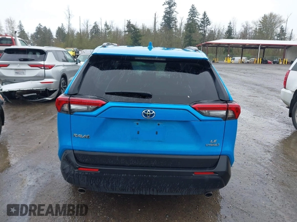 2021 Toyota RAV4 Hybrid LE with VIN 2T3MWRFV4MW117783, listed as a IAAI auction lot 41991477 with 39,675 mi miles. Bid and sale history available at carsss.com. Image 16.