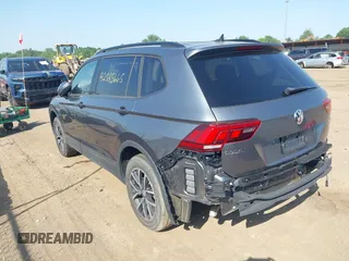 2021 Volkswagen Tiguan S with VIN 3VV0B7AX3MM038342, listed as a IAAI auction lot 42545665 with 66,809 mi miles and . Bid and sale history available at DreamBid. Image 3.