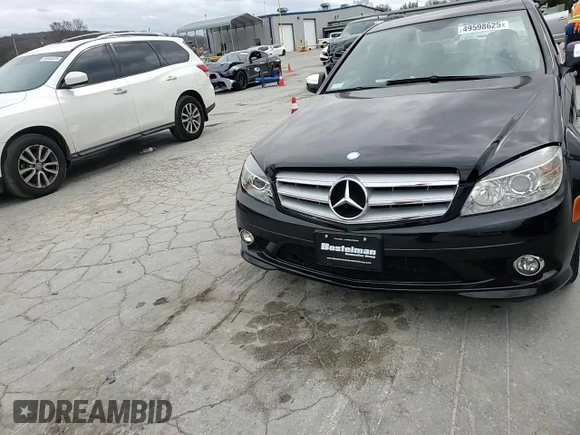 2009 Mercedes-Benz C 300 Sport with VIN WDDGF54X19F227442, listed as a Copart auction lot 49598625 with 55,527 mi miles and Salvage Title. Bid and sale history available at DreamBid. Image 10.