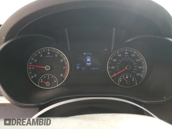 2019 Kia Optima LX with VIN 5XXGT4L3XKG294706, listed as a Copart auction lot 54532095 with 116,315 mi miles and Salvage Title. Bid and sale history available at carsss.com. Image 9.