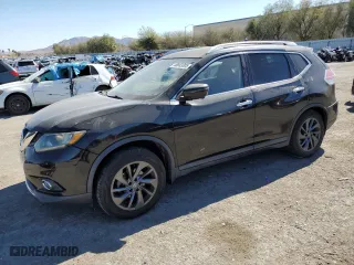2016 Nissan Rogue SV with VIN KNMAT2MTXGP699408, listed as a Copart auction lot 46663305 with 98689 miles and Salvage Title. Bid and sale history available at carsss.com. Image 1.