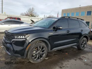 2023 Kia Sorento X-Line EX with VIN 5XYRHDLF9PG211290, listed as a Copart auction lot 81362724 with 22,119 mi miles and Salvage Title. Bid and sale history available at carsss.com. Image 1.