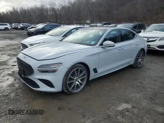 2022 Genesis G70 2.0T with VIN KMTG34TA3NU087847, listed as a Copart auction lot 83541034 with 65,891 mi miles and Salvage Title. Bid and sale history available at DreamBid. Image 1.