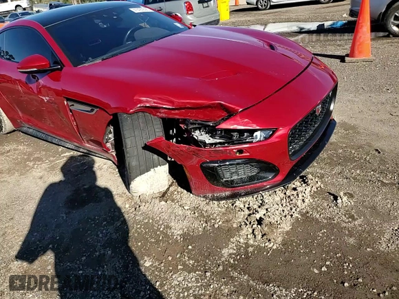 2021 Jaguar F-Type R with VIN SAJD51FE1MCK73529, listed as a Copart auction lot 41490695 with 23,201 mi miles and Salvage Title. Bid and sale history available at DreamBid. Image 10.