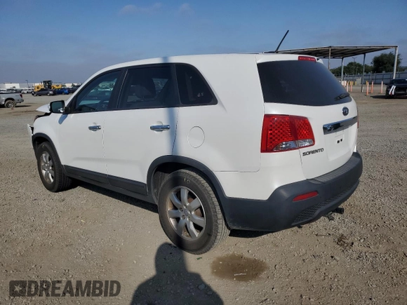 2013 Kia Sorento LX with VIN 5XYKT3A14DG334802, listed as a Copart auction lot 62551155 with 110,915 mi miles and Salvage title. Bid and sale history available at DreamBid. Image 2.