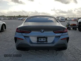 2023 BMW 8 Series M850i with VIN WBAGV8C02PCL20503, listed as a Copart auction lot 53725695 with 0 mi miles and Salvage Title. Bid and sale history available at carsss.com. Image 6.