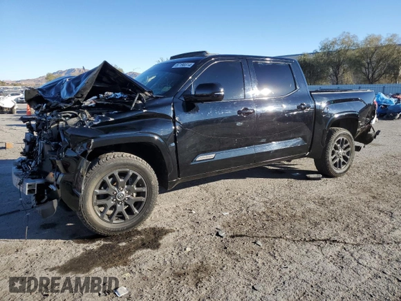 2023 Toyota Tundra Platinum with VIN 5TFNA5DB3PX084778, listed as a Copart auction lot 87190314 with 19,051 mi miles and Salvage title. Bid and sale history available at DreamBid. Image 1.