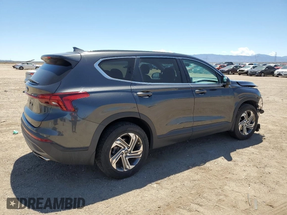 2021 Hyundai Santa Fe SE with VIN 5NMS14AJ2MH366584, listed as a Copart auction lot 57144915 with 62,613 mi miles and Salvage title. Bid and sale history available at DreamBid. Image 3.