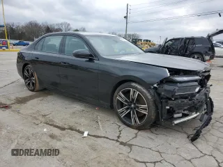 2023 BMW 7 Series 740i with VIN WBA23EH06PCM24760, listed as a Copart auction lot 44923635 with 20,840 mi miles and Salvage Title. Bid and sale history available at carsss.com. Image 4.