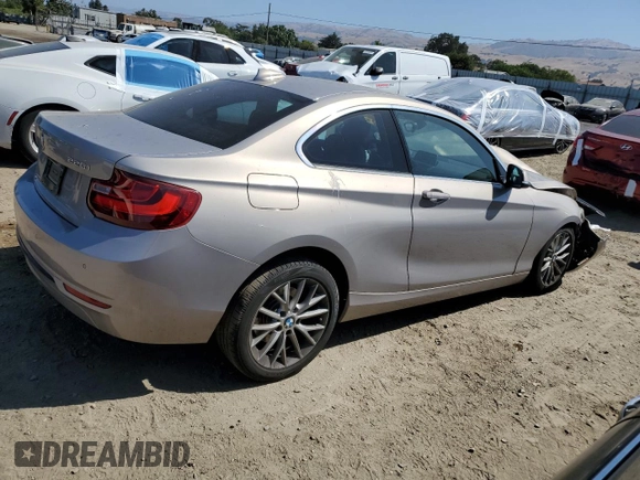 2016 BMW 2 Series 228i with VIN WBA1F9C53GV545568, listed as a Copart auction lot 60629805 with 67,530 mi miles and Salvage title. Bid and sale history available at DreamBid. Image 3.