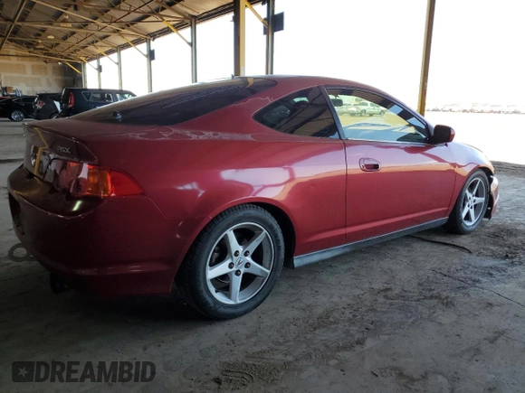 2002 Acura RSX Manual with VIN JH4DC53852C040081, listed as a Copart auction lot 61166654 with 334,675 mi miles and Salvage Title. Bid and sale history available at carsss.com. Image 3.