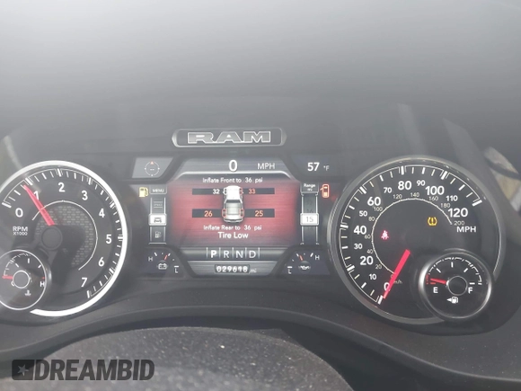 2022 Ram 1500 Laramie with VIN 1C6SRFJT6NN402536, listed as a IAAI auction lot 42109220 with 29,618 mi miles and . Bid and sale history available at DreamBid. Image 7.