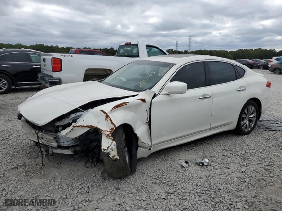 2013 Infiniti M37 with VIN JN1BY1AP5DM513393, listed as a Copart auction lot 71760373 with 71,378 mi miles and Salvage Title. Bid and sale history available at carsss.com. Image 1.