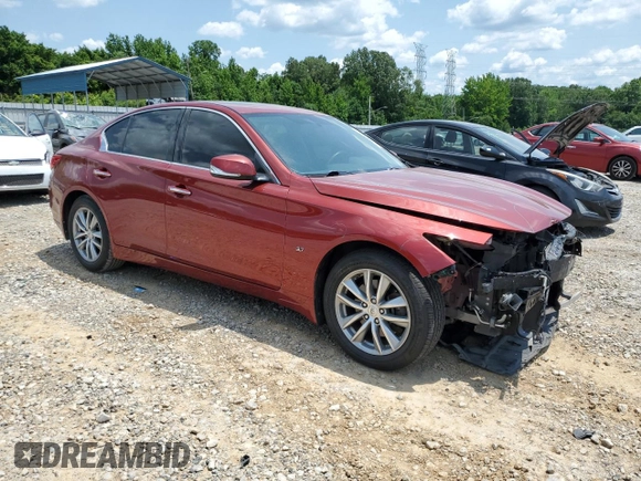 2014 Infiniti Q50 Premium with VIN JN1BV7ARXEM684039, listed as a Copart auction lot 59368355 with 146,546 mi miles and Clean title. Bid and sale history available at DreamBid. Image 4.