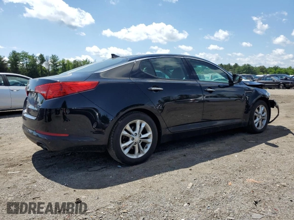 2013 Kia Optima EX with VIN 5XXGN4A72DG224572, listed as a Copart auction lot 61649305 with 114,336 mi miles and Salvage title. Bid and sale history available at DreamBid. Image 3.