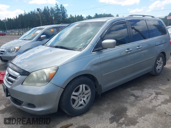 2006 Honda Odyssey EX-L z VIN 5FNRL38776B108949, wystawiony jako IAAI lot #42349613 z przebiegiem 206 240 mil mil oraz . Historia ofert i sprzedaży dostępna na DreamBid. Obrazek 2.