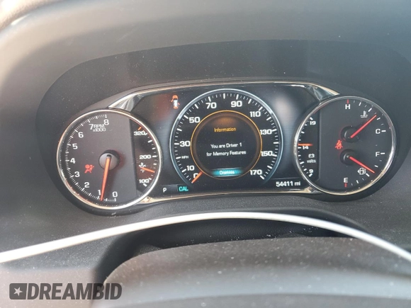 2019 GMC Acadia Denali with VIN 1GKKNXLS1KZ242671, listed as a Copart auction lot 52595325 with 54,411 mi miles and Salvage Title. Bid and sale history available at carsss.com. Image 9.