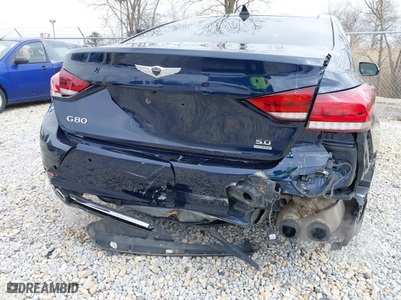 2018 Genesis G80 5.0L Ultimate with VIN KMHGN4JF1JU265669, listed as a IAAI auction lot 41919898 with 54,198 mi miles. Bid and sale history available at carsss.com. Image 6.