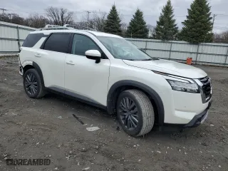 2024 Nissan Pathfinder SL with VIN 5N1DR3CD3RC298672, listed as a Copart auction lot 50143715 with 5,373 mi miles and Salvage Title. Bid and sale history available at carsss.com. Image 4.