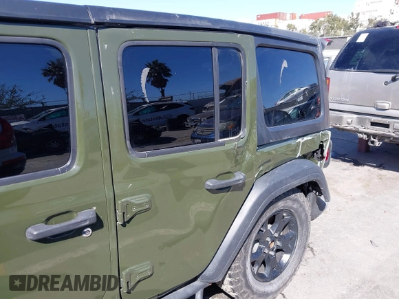 2022 Jeep Wrangler Unlimited Sport with VIN 1C4HJXDG5NW113205, listed as a IAAI auction lot 41836171 with 30,446 mi miles and . Bid and sale history available at DreamBid. Image 6.