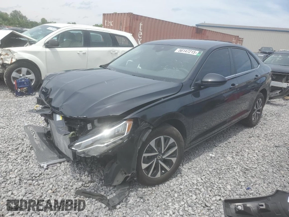 2024 Volkswagen Jetta S with VIN 3VW5M7BU1RM039173, listed as a Copart auction lot 56147215 with 31,354 mi miles and Clean title. Bid and sale history available at DreamBid. Image 1.