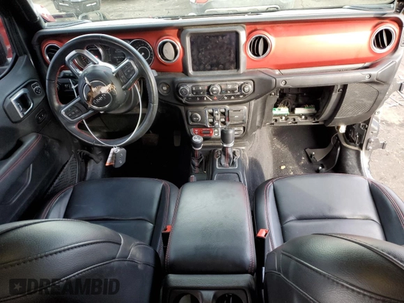 2021 Jeep Gladiator Rubicon with VIN 1C6JJTBG4ML504141, listed as a Copart auction lot 43367565 with 56,879 mi miles and Salvage title. Bid and sale history available at DreamBid. Image 8.